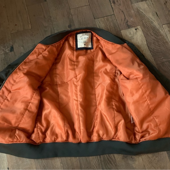 Ci Sono Olive Green Patches Women's Flight Bomber Jacket Size Medium - Picture 8 of 12